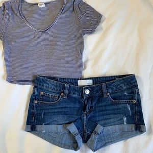 0 GARAGE FLIRTY SHORT JEAN SHORTS